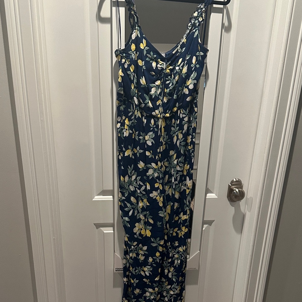 Floral Navy Jumpsuit